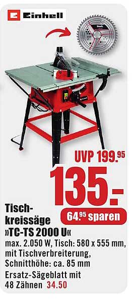 Tischkreissäge »TC-TS 2000 U«