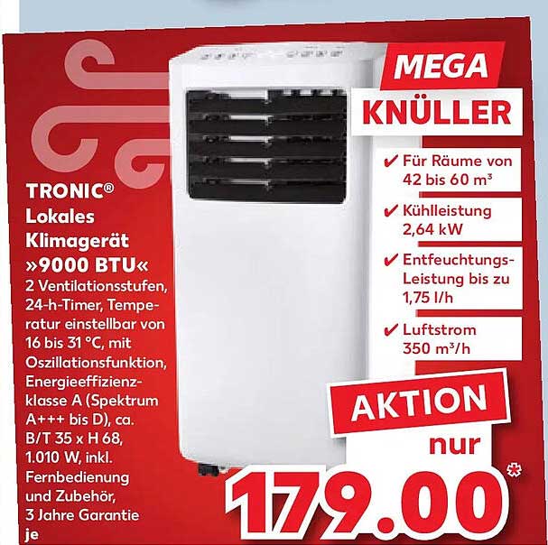 TRONIC® Lokales Klimagerät »9000 BTU«