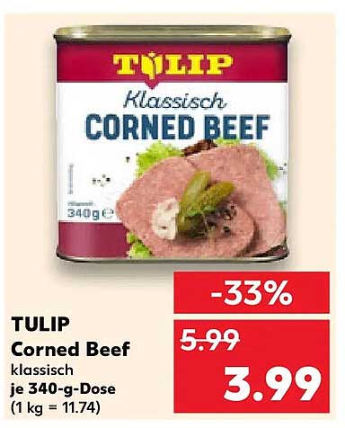 TULIP Corned Beef klassisch je 340-g-Dose (1 kg = 11.74)