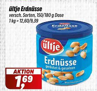 ültje Erdnüsse versch. Sorten, 150/180 g Dose