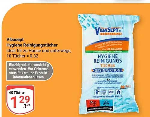Vibasept Hygiene Reinigungstücher