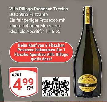 Villa Rillago Prosecco Treviso DOC Vino Frizzante