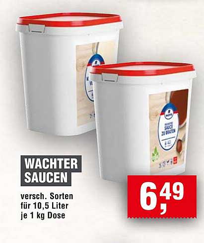 WACHTER SAUCEN versch. Sorten für 10,5 Liter je 1 kg Dose