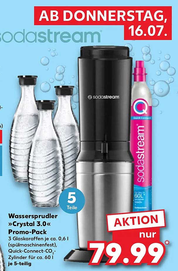 Wassersprudler »Crystal 3.0« Promo-Pack