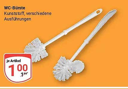 WC-Bürste Kunststoff, verschiedene Ausführungen