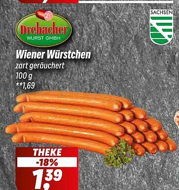 Wiener Würstchen zart geräuchert 100 g