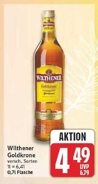 Wilthener Goldkrone versch. Sorten 1l = 6,41 0,7l Flasche AKTION