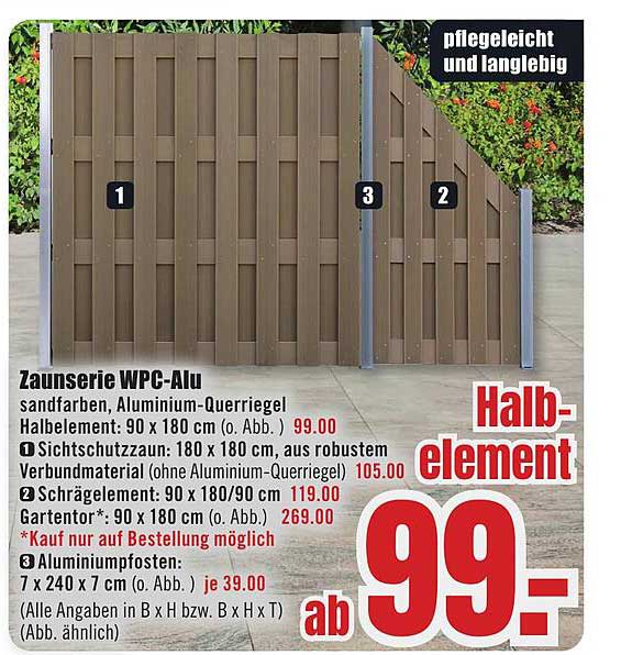 Zaunserie WPC-Alu