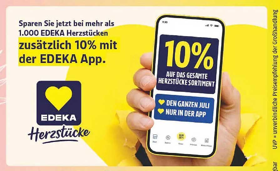 zusätzlich 10% mit der EDEKA App.