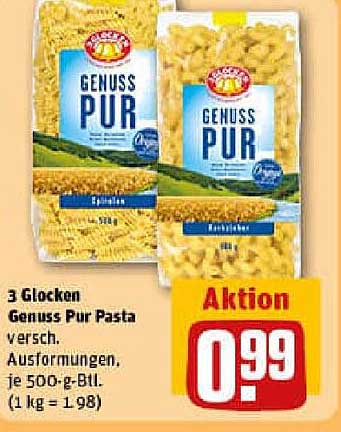 3 Glocken Genuss Pur Pasta - Verschiedene Ausführungen je 500-g-Btl.