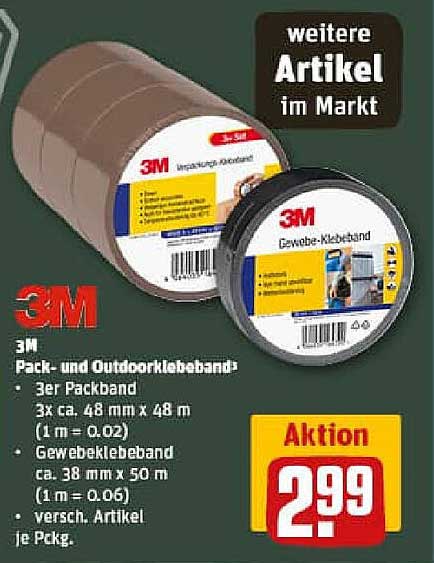 3M Pack- und Outdoor- Klebeband 3er Pack