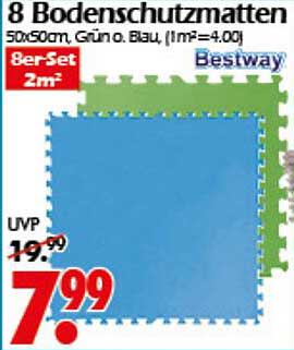 8 Bodenschutzmatten im Set – Bestway