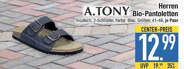A. TONY Herren Bio-Pantoletten – modisch und bequem