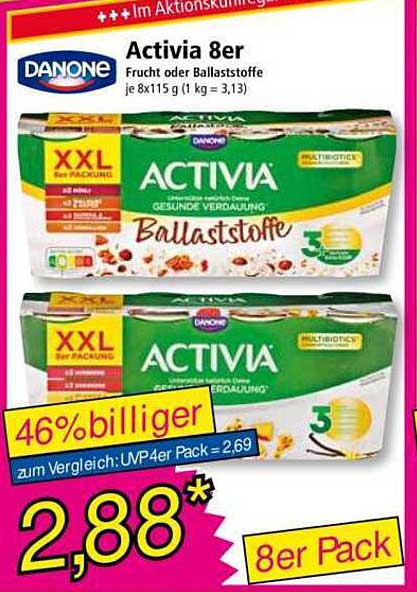 Activia 8er Pack - Frucht oder Ballaststoffe