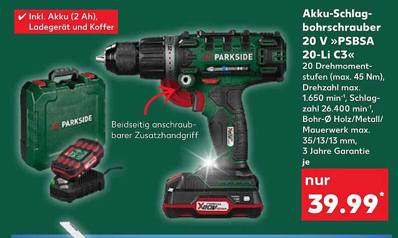 Akku-Schlagbohrschrauber 20 V »PSBSA 20-Li C3«