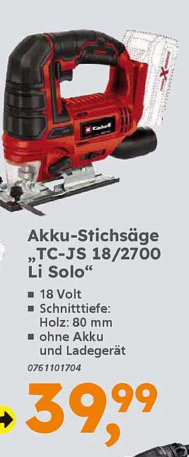 Akku-Stichsäge TC-JS 18/2700 Li Solo