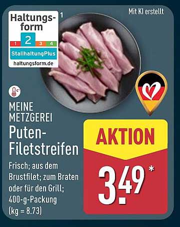 Aldi Nord: Puter-Filetstreifen – Frische aus der Metzgerei