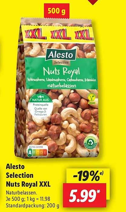 Alesto Selection Nuts Royal XXL 500 g - 19% Rabatt