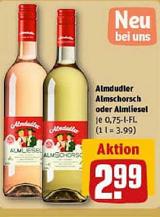 Almdudler Almschorschi oder Almliesel je 0,75-l-Fl.
