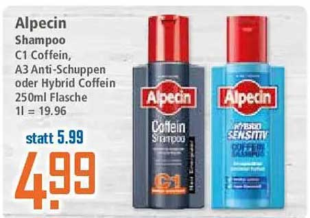 Alpecin Shampoo C1 Coffein, A3 Anti-Schuppen oder Hybrid Coffein 250ml