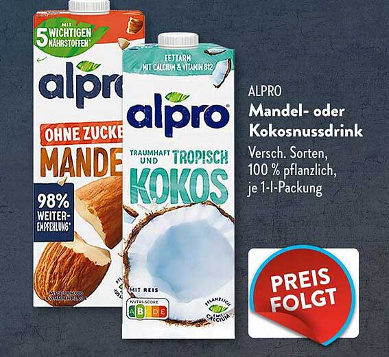ALPRO Mandel- oder Kokosnusstrink