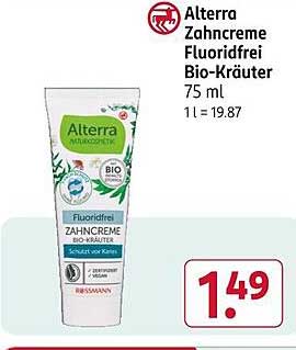 Alterra Zahncreme Fluoridfrei Bio-Kräuter 75 ml
