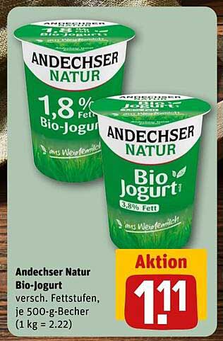 Andechser Natur Bio-Joghurt 500 g (versch. Fettstufen)