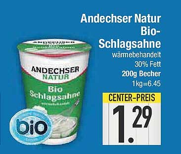 Andechser Natur Bio-Schlagsahne 200g