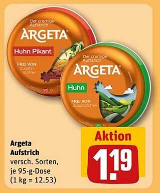 Argeta Aufstrich, verschiedene Sorten, je 95-g-Dose