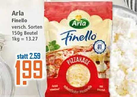 Arla Finello Pizzakäse 150g Beutel