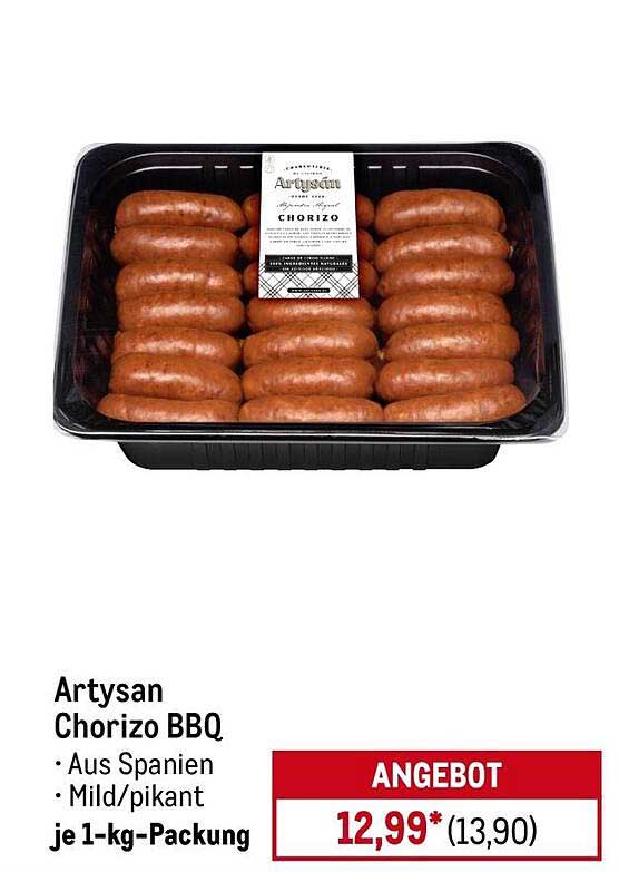 Artysan Chorizo BBQ 1-kg-Packung