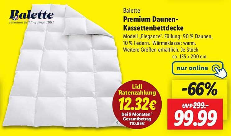 Balette Premium Daunen-Kassettenbettdecke