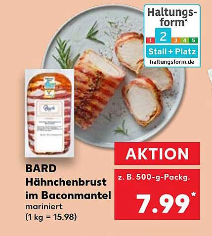 BARD Hähnchenbrust im Baconmantel mariniert