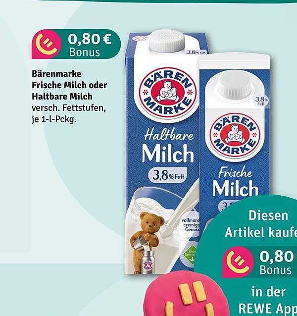 Bärenmarke Frische Milch oder Haltbare Milch 1-L-Pckg