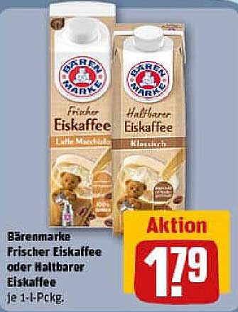 Bärenmarke Frischer Eiskaffee oder Haltbarer Eiskaffee je 1-L-Pkg.
