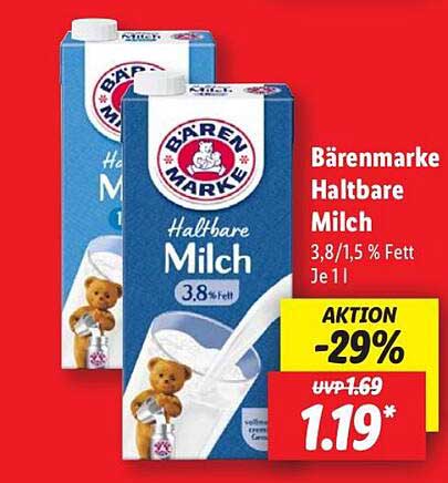 Bärenmarke Haltbare Milch 3,8% Fett - Jetzt zugreifen!