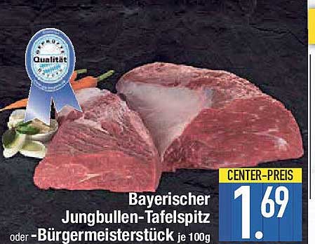 Bayerischer Jungbullen-Tafelspitz oder -Bürgermeisterstück je 100g