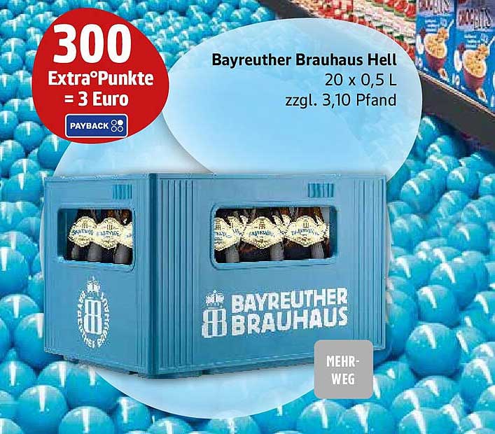 Bayreuther Brauhaus Hell 20 x 0,5 L zzgl. 3,10 Pfand