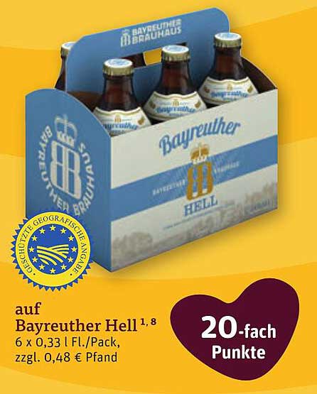 Bayreuther Hell 6 x 0,33 l für nur 5,49€