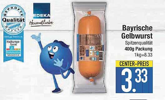 Bayrische Gelbwurst 400g – Spitzenqualität zum einmaligen Preis!