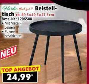 Beistelltisch ca. 49,5 x 49,5 x 47,5 cm mit Metallbeinen - Neu auf dem Markt!