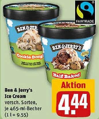 Ben & Jerry's Ice Cream – verschiedene Sorten 465 ml