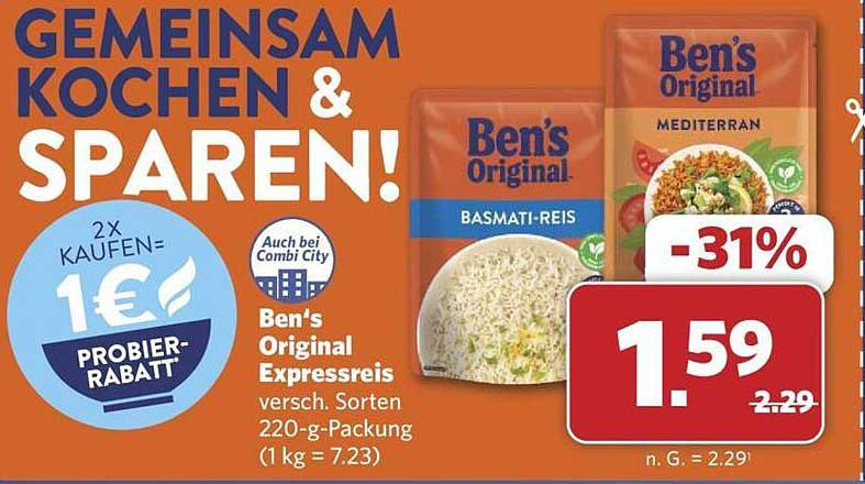 Ben's Original Expressreis 220 g - Verschiedene Sorten