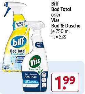 Biff Bad Total oder Viss Bad & Dusche je 750 ml