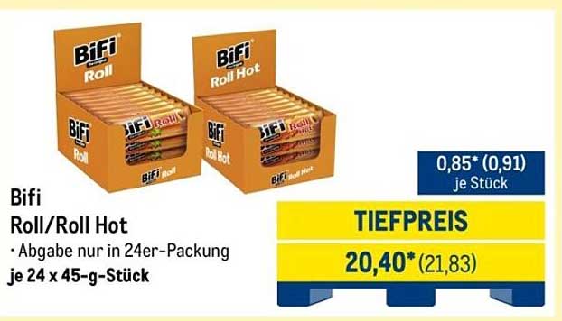 Bifi Roll/Roll Hot - 24er-Packung