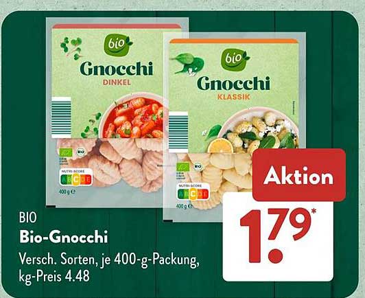 BIO Bio-Gnocchi, 400-g-Packung, verschiedene Sorten
