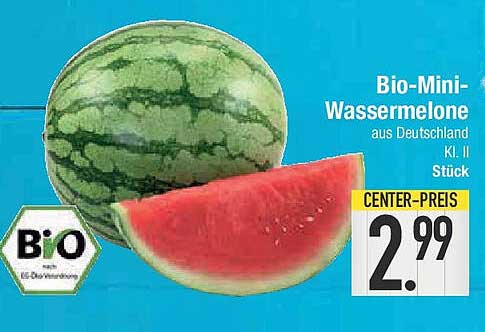 Bio-Mini-Wassermelone aus Deutschland Kl. II Stück
