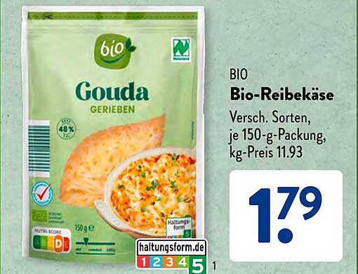 BIO Reibekäse Gouda 150 g