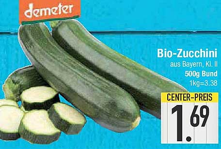 Bio-Zucchini aus Bayern, Kl. II 500g Bund
