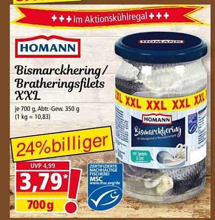 Bismarckhering / Bratheringsfilets XXL von HOMANN